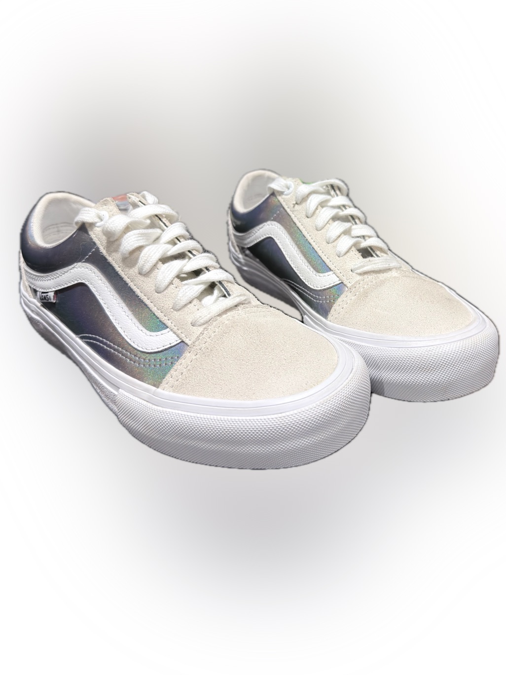 Vans Iridescent/Holographic Pro Skateboarding Shoe With Suede Trim